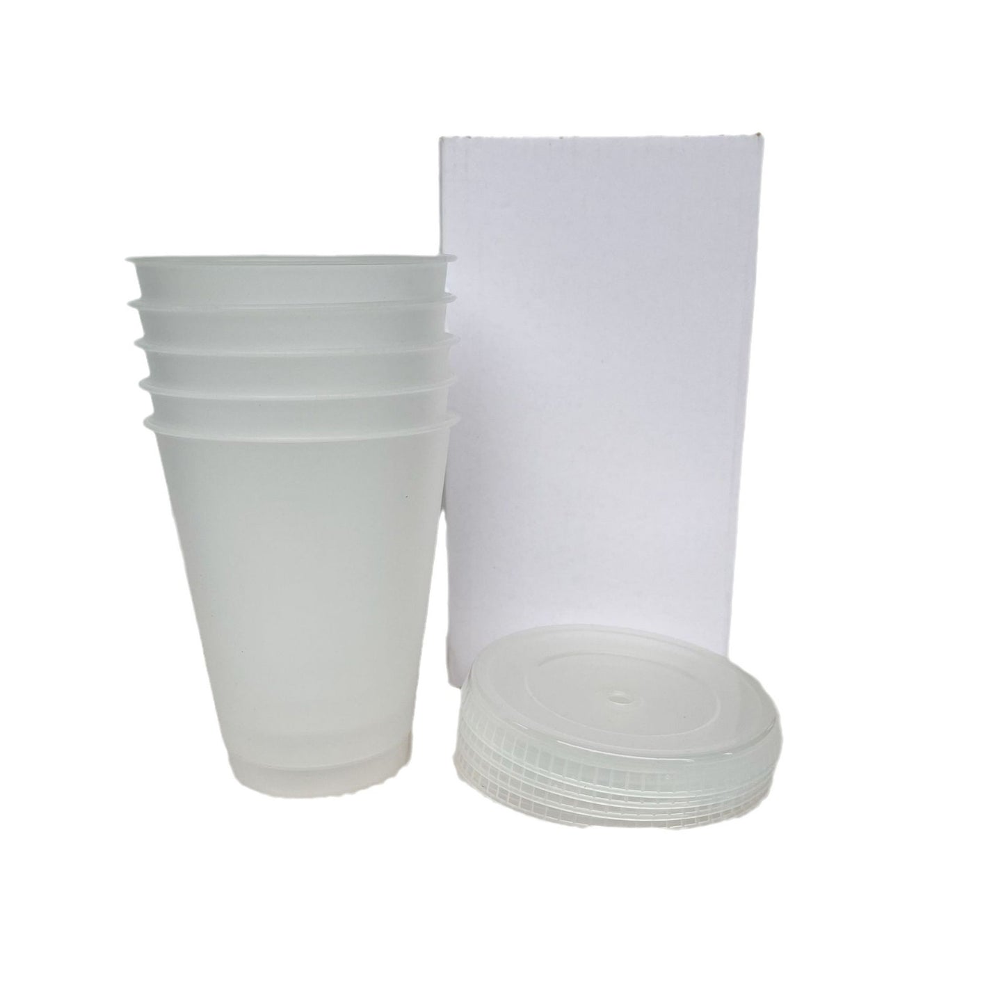 16Oz transparent pp plastic straw cup