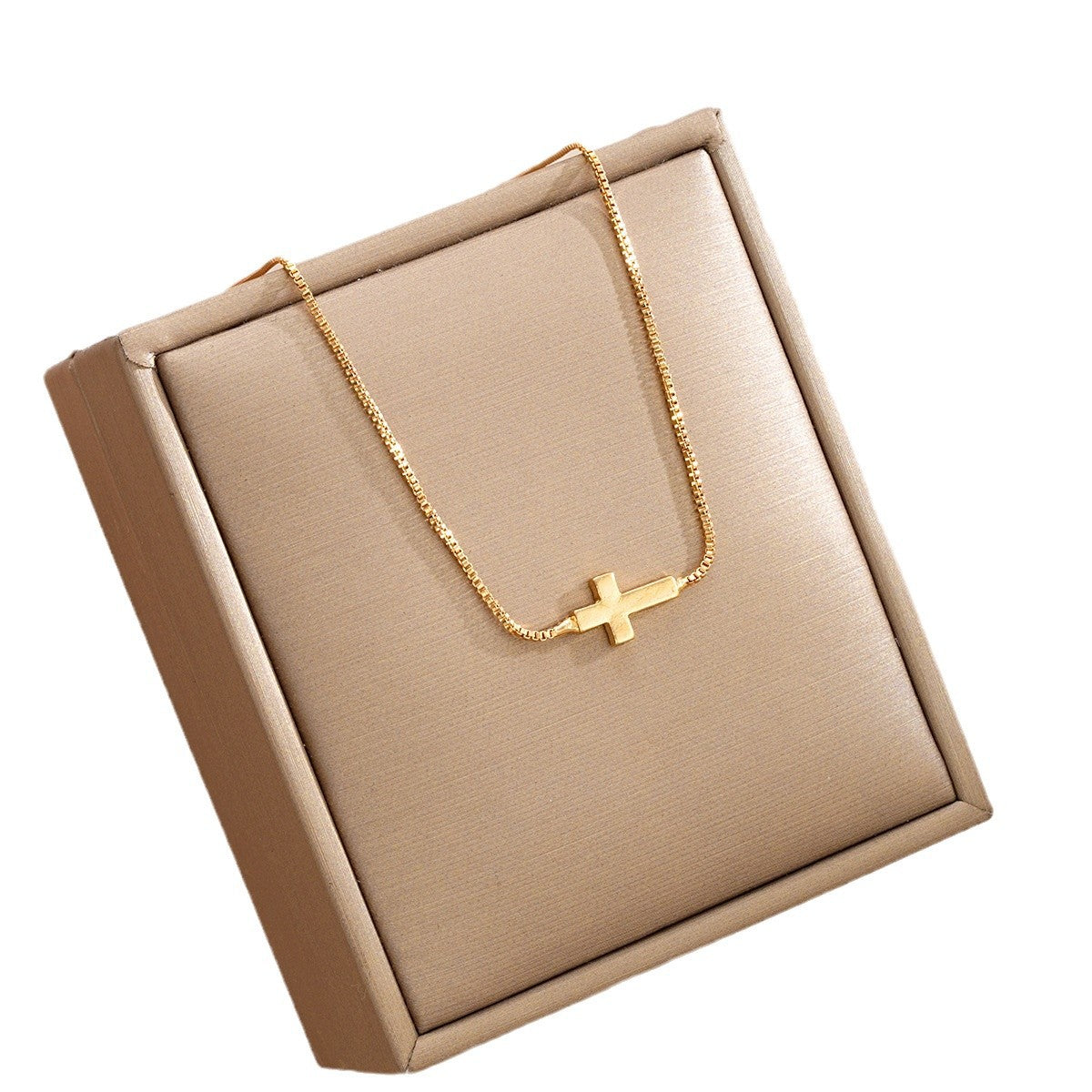 Adjustable Alloy Cross Necklace