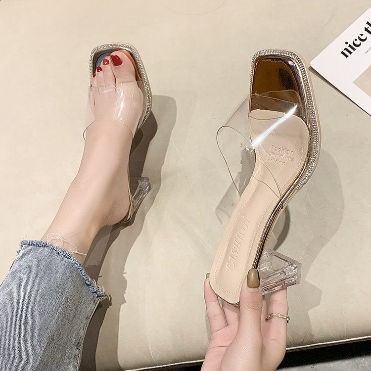 Transparent sandals cool slippers