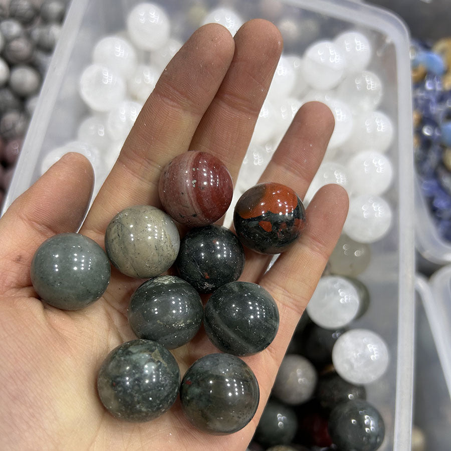 20mm natural stone crystal agate ball crystal round beads crafts
