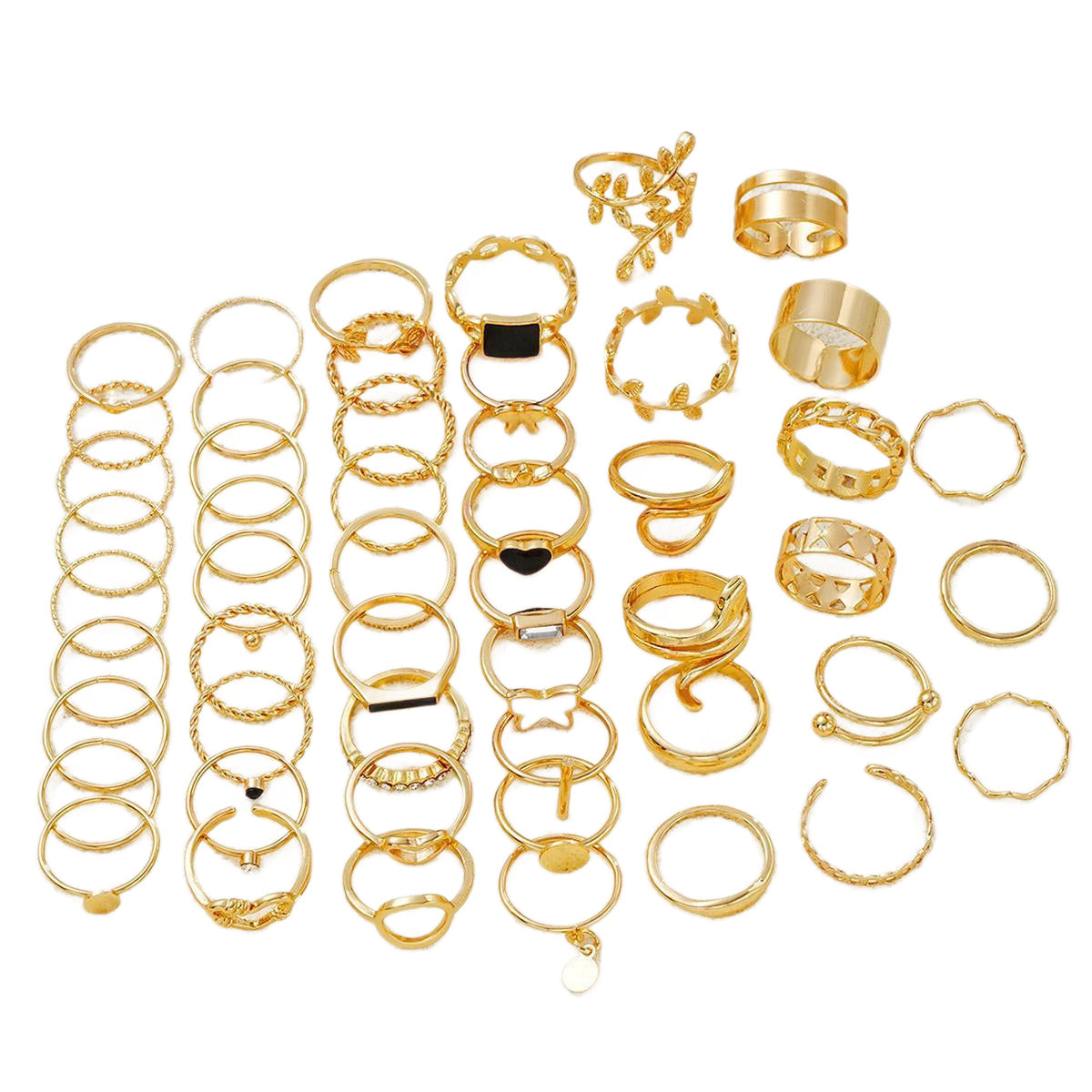 Irregular Gold Ring Set (3-piece)