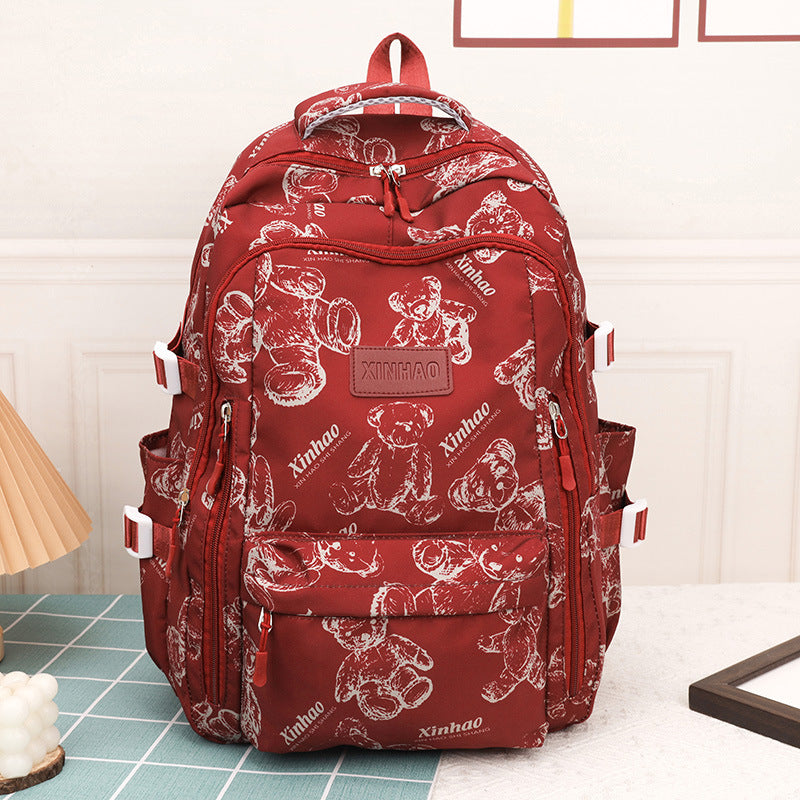 Simple travel computer backpack schoolbag