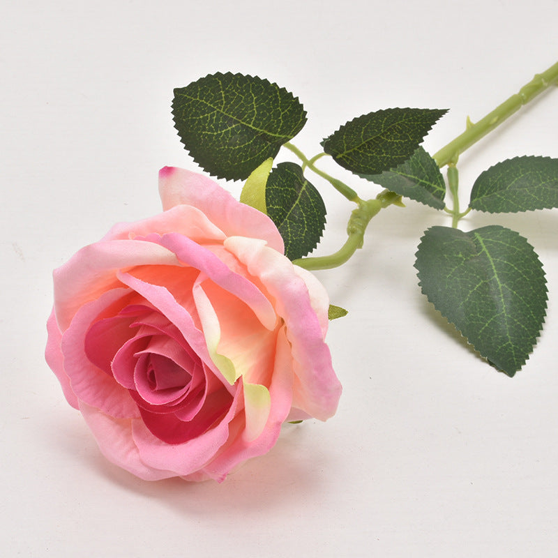 Simulation velvet rose single