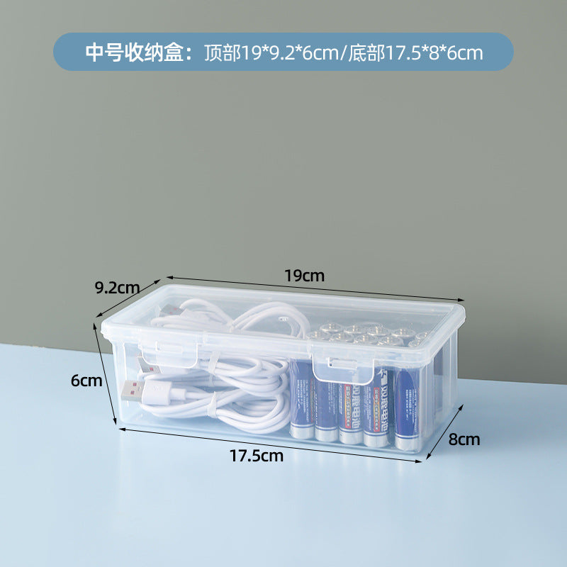 Portable Data Cable Storage Box Transparent Organizer