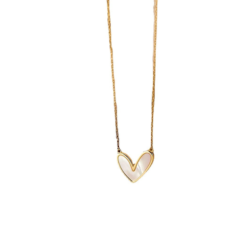 Colar de coração moderno para mulheres, joias com pingente de design elegante