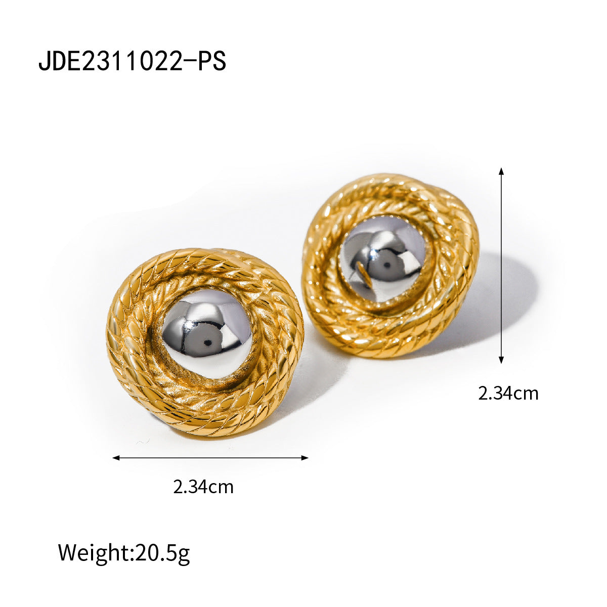Textured Circle Earrings