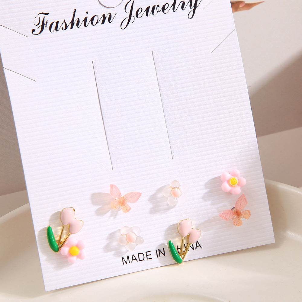Colorful Stud Earring Set