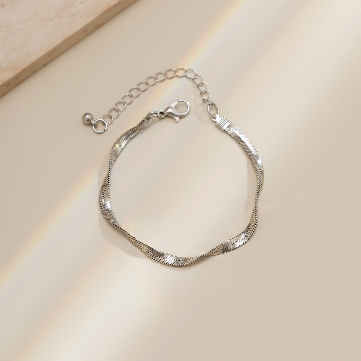 Water wave chain collarbone necklace
