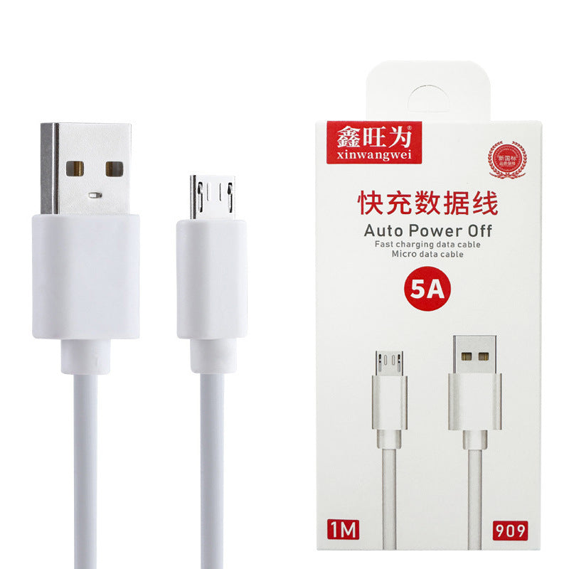 Cable de carga engrosado blanco con embalaje para Apple/Android tipo C