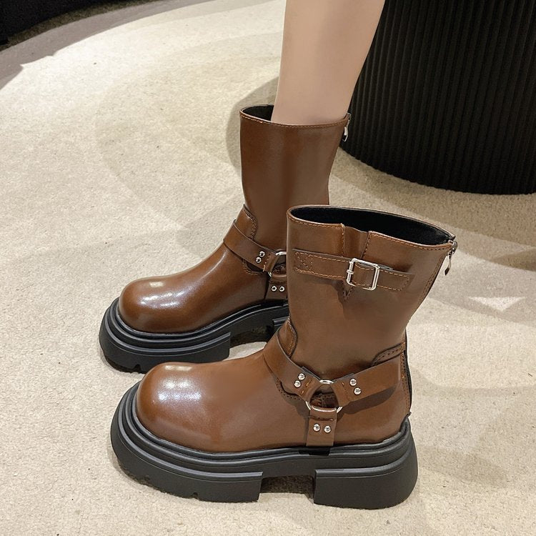 Thick-soled Knight Boots
