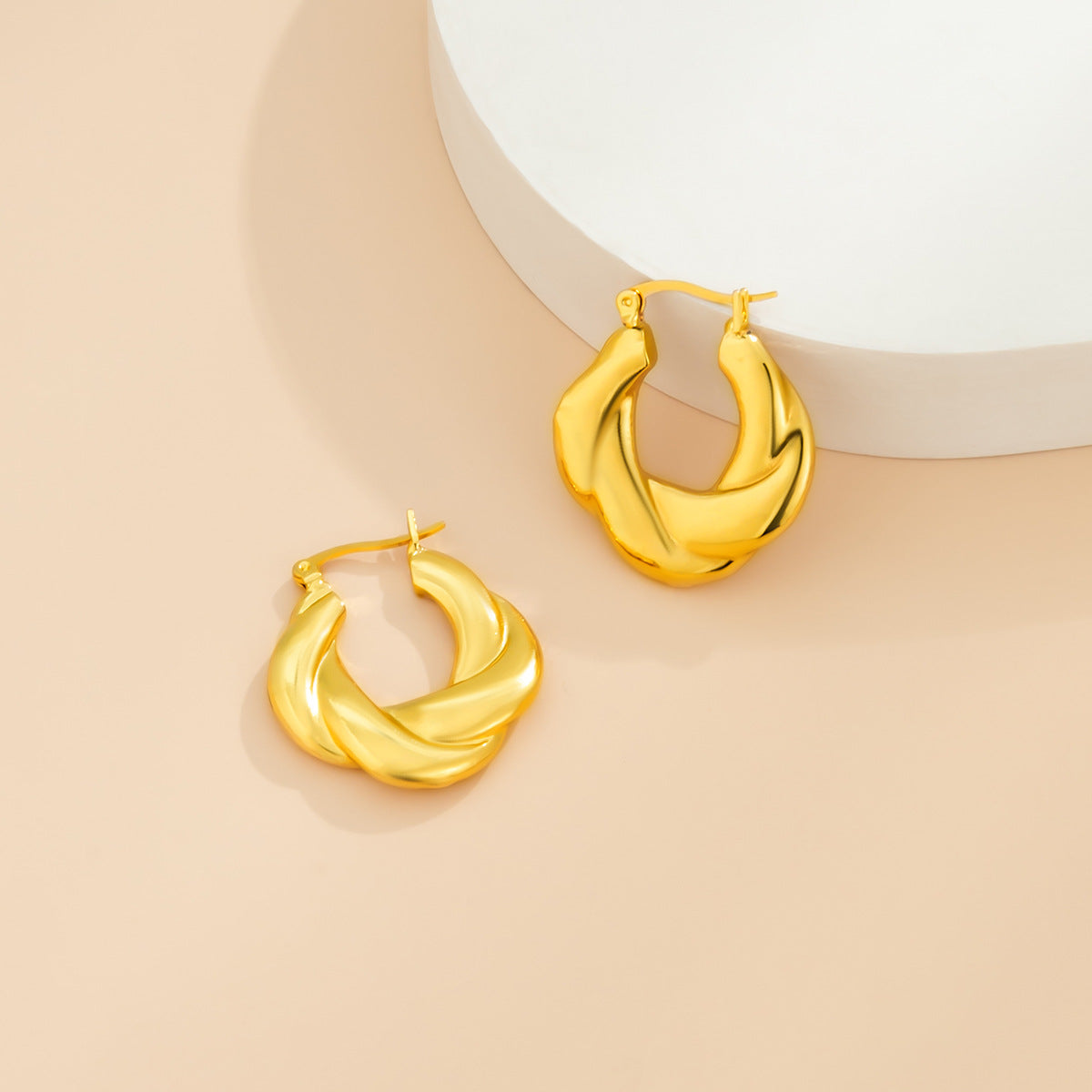 Pendientes vintage con forma de botón