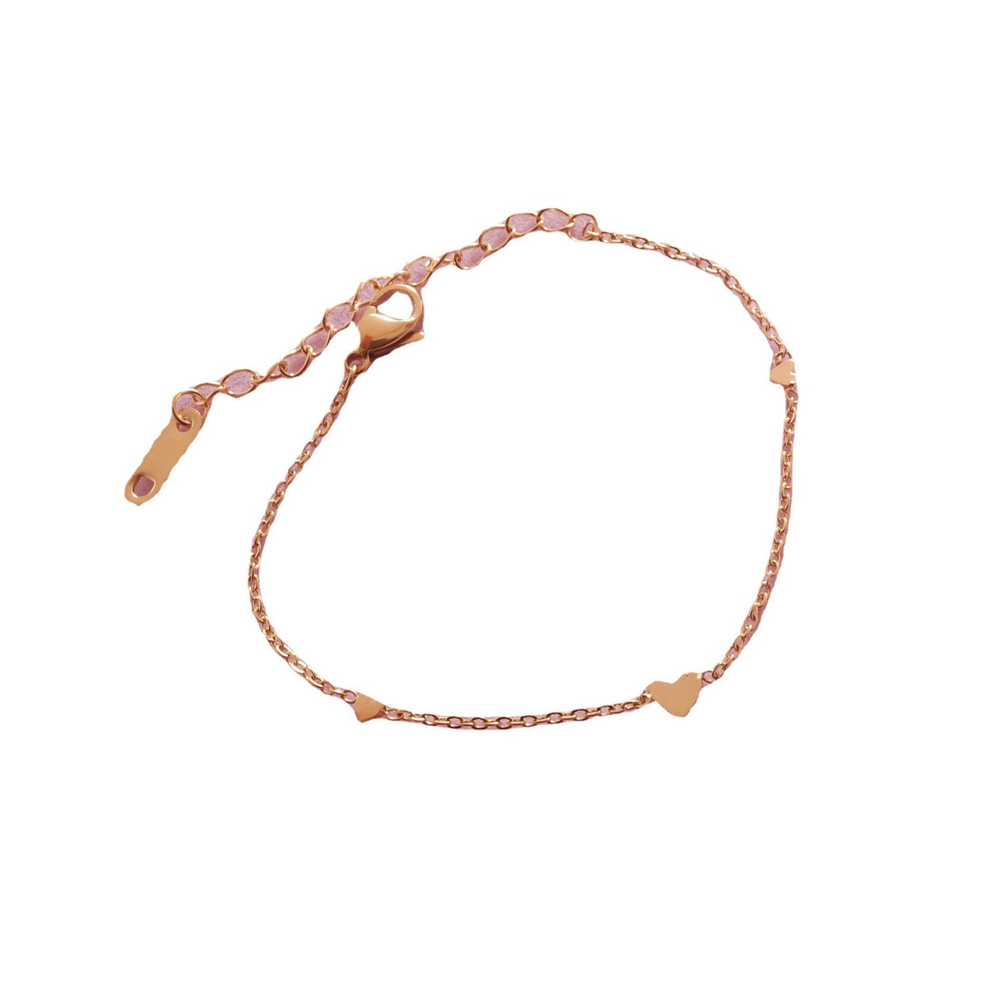 Titanium Steel Love Chain Bracelet — Simple Korean Style Gift