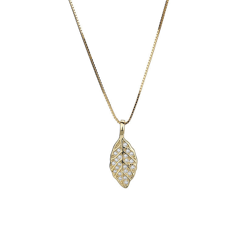 Leaf Women's Leaf Titanium Steel Collarbone Necklace