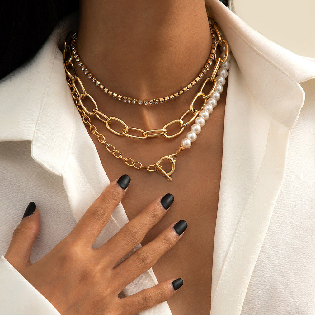 Vintage Baroque Imitation Pearl Necklace