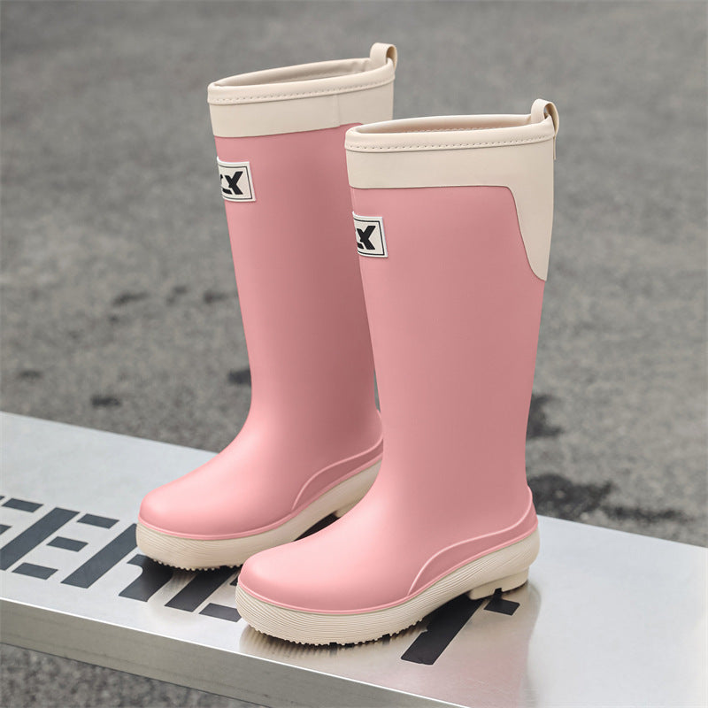 Tall tube rain shoes women's fashion