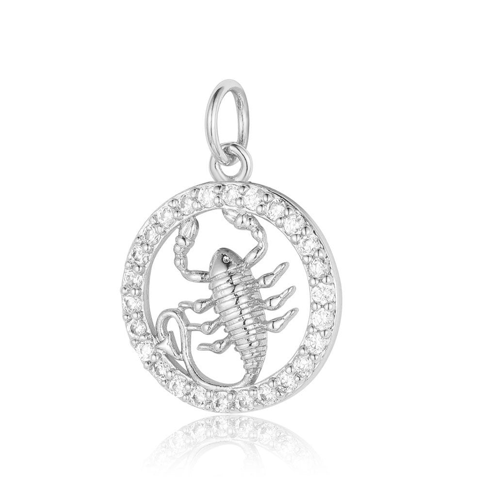 Twelve constellations copper zircon pendant DIY