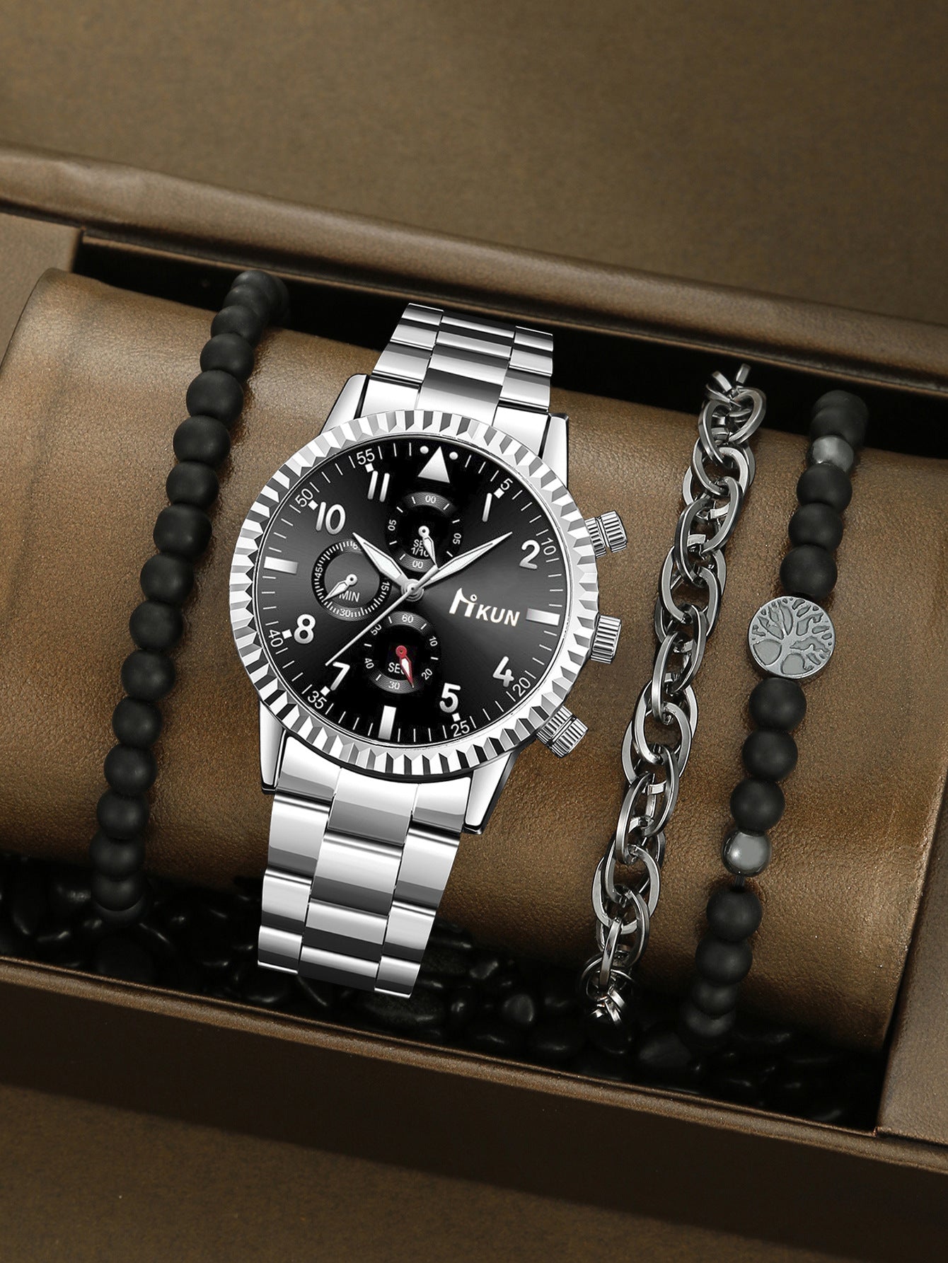 Men's Fashion Watch Bracelet Set