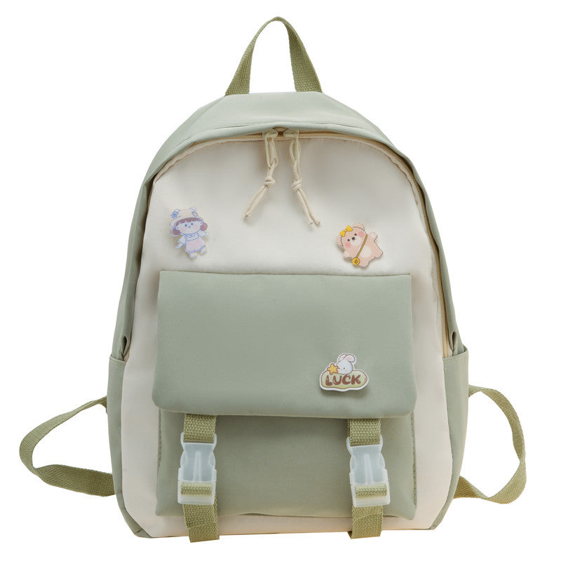 Student backpack plaid