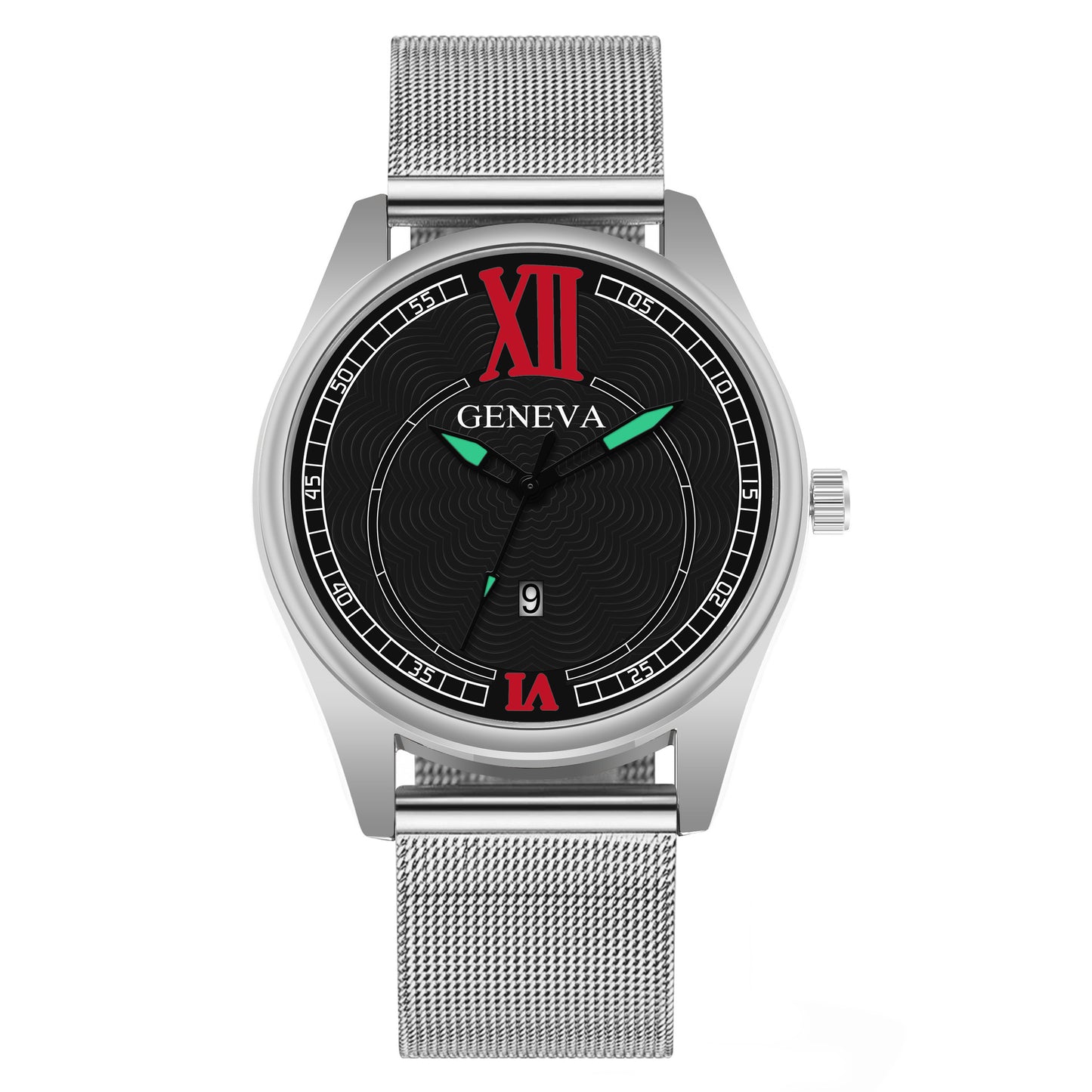 Quartz watch fashion mesh belt watch men