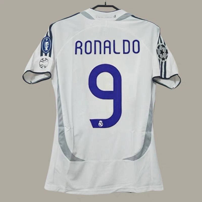 06-07 Real Madrid Retro Local Visitante Ronaldo Beckham Ra¨²l Guti Jersey
