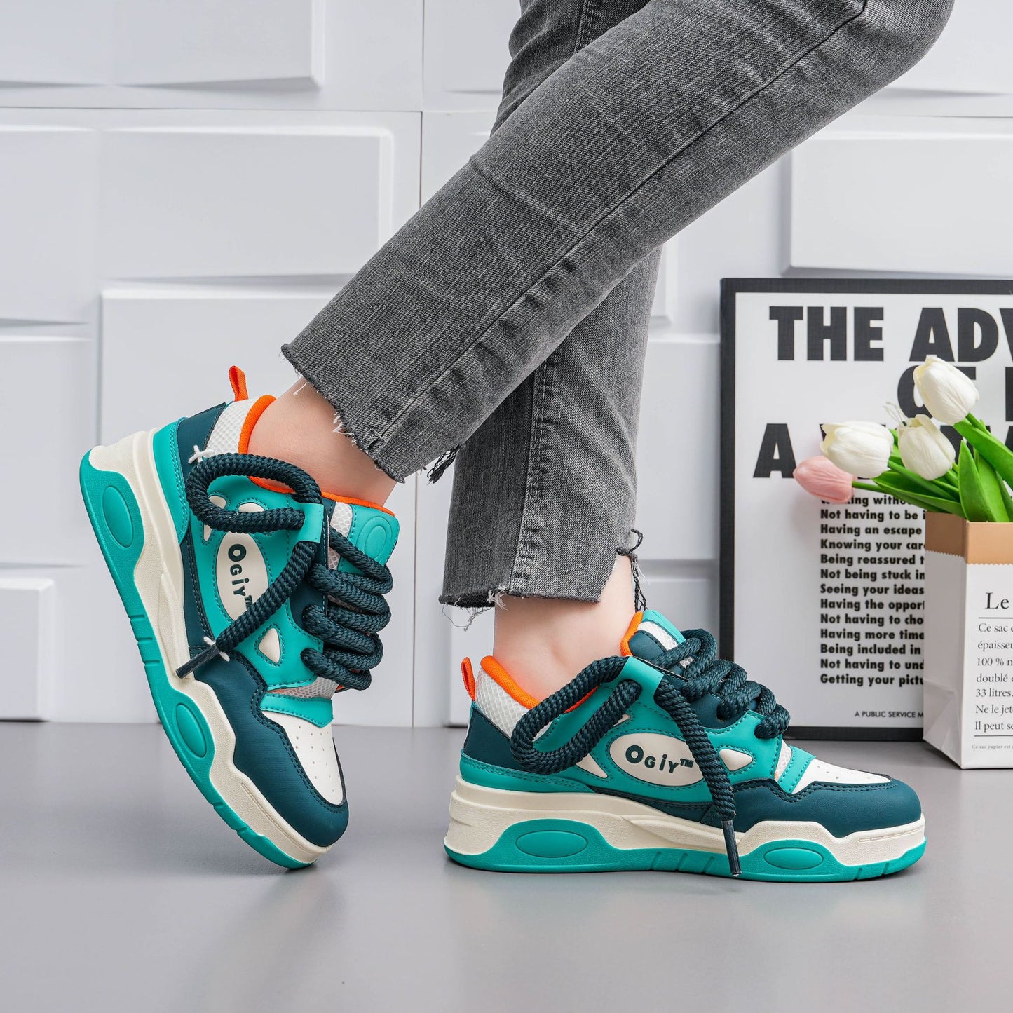 1 par de zapatos: mocasines de otoño con parte inferior suave, zapatillas informales de suela gruesa