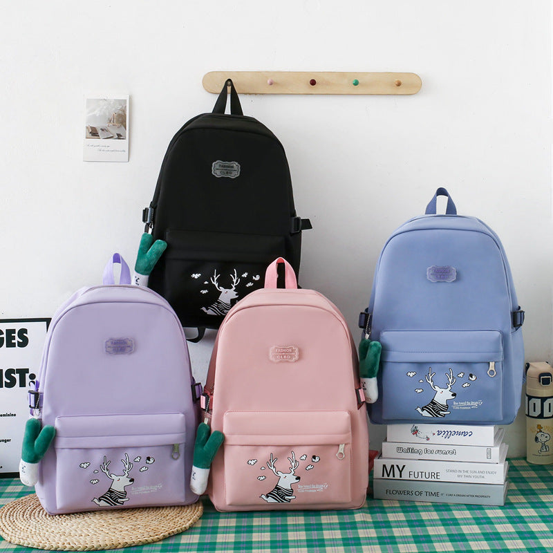 Mochila para estudiantes, bolso escolar de dibujos animados, mochila determinada de 4 piezas