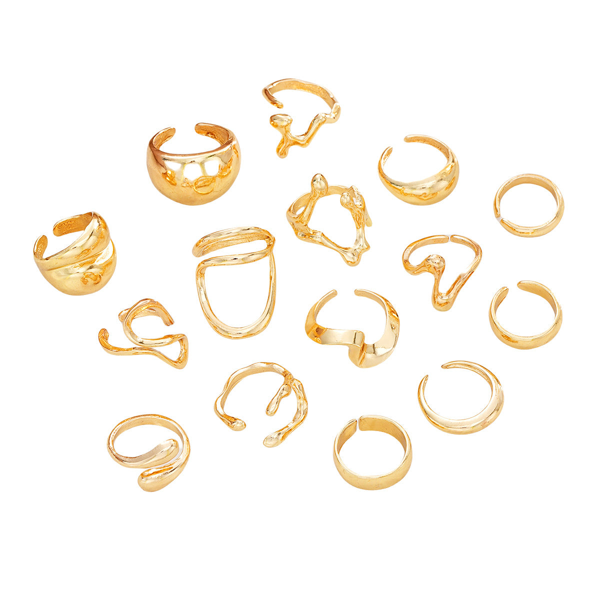 15-Piece Lava Line Ring Set