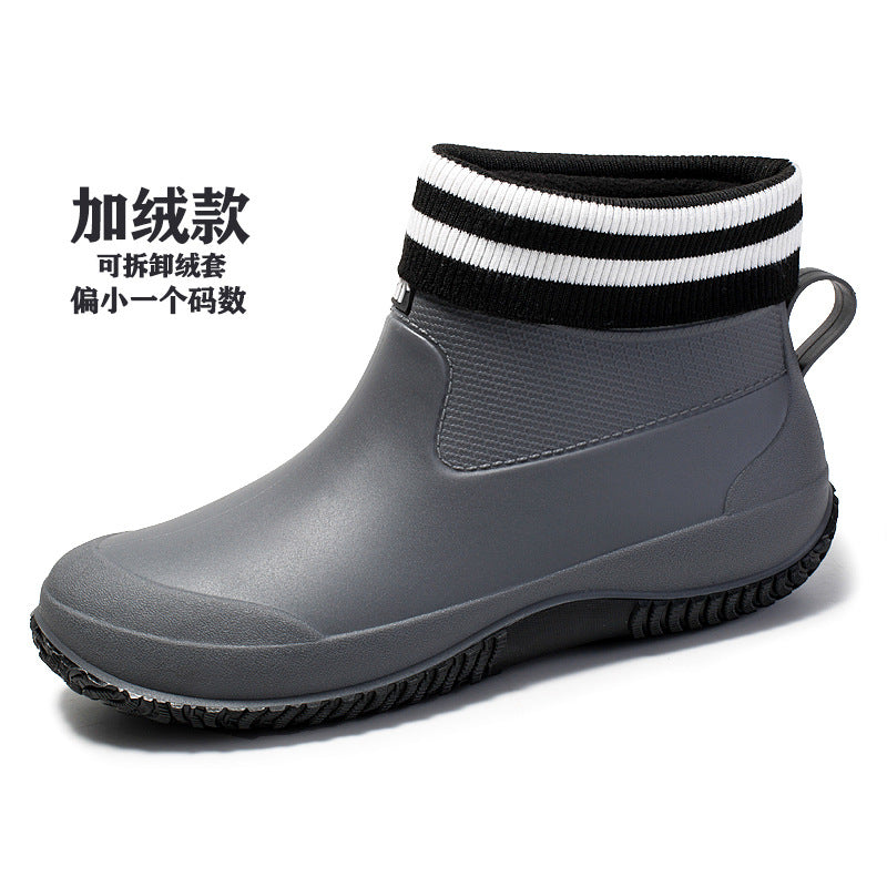 Versatile couple rain boots non-slip