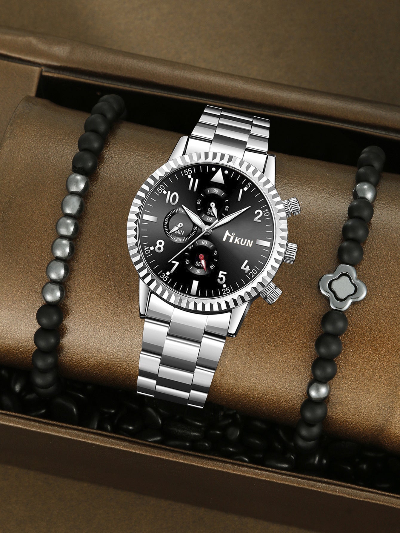 Men's Fashion Watch Bracelet Set