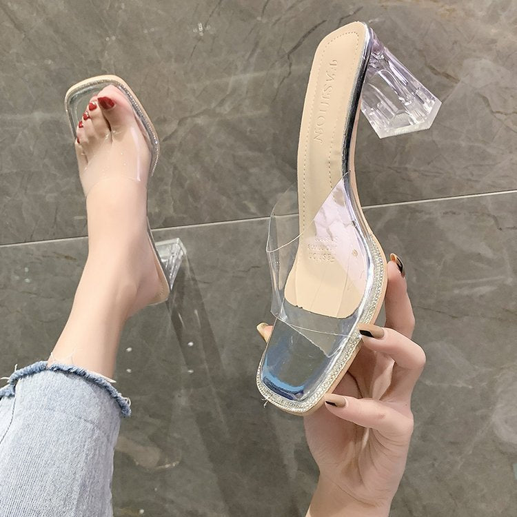 Transparent sandals cool slippers