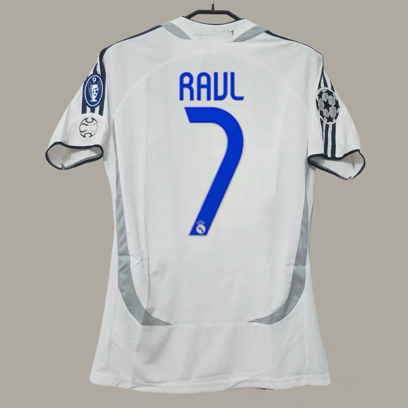 06-07 Real Madrid Retro Local Visitante Ronaldo Beckham Ra¨²l Guti Jersey