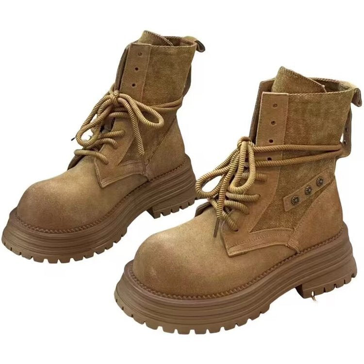 Short boots cow suede matte