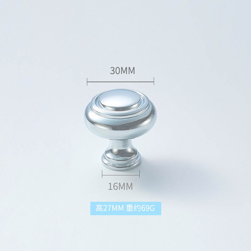 Simple bright silver brass handle