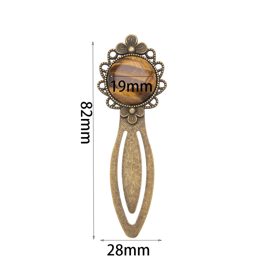 Crystal Retro Alloy Lace Bookmark Ruler