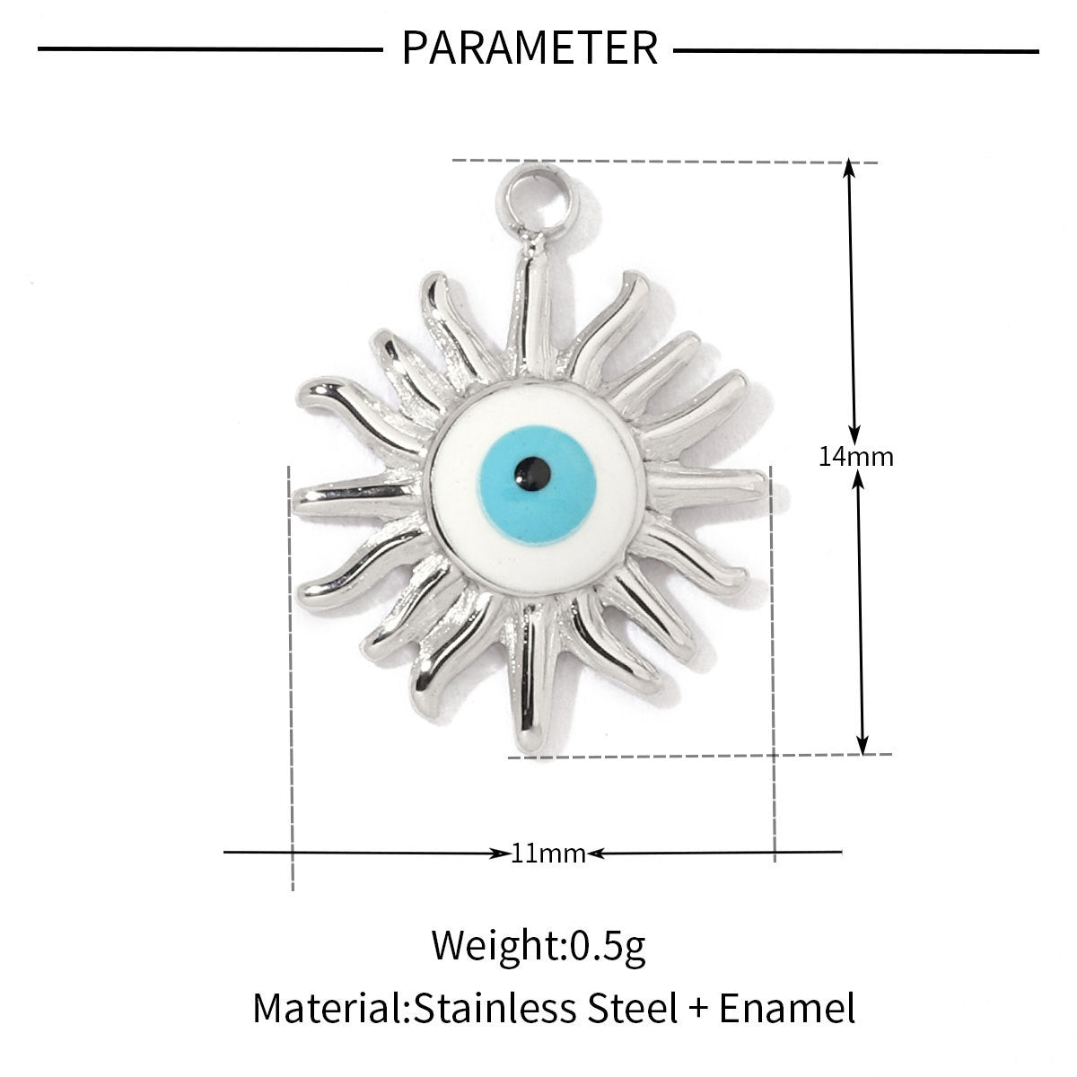 Star Sun Titanium Steel Necklace Pendant ins