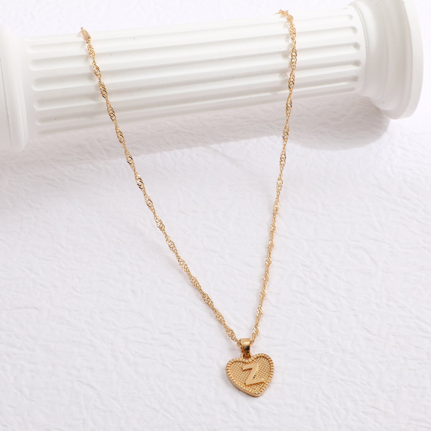 Love Heart Letter Necklace
