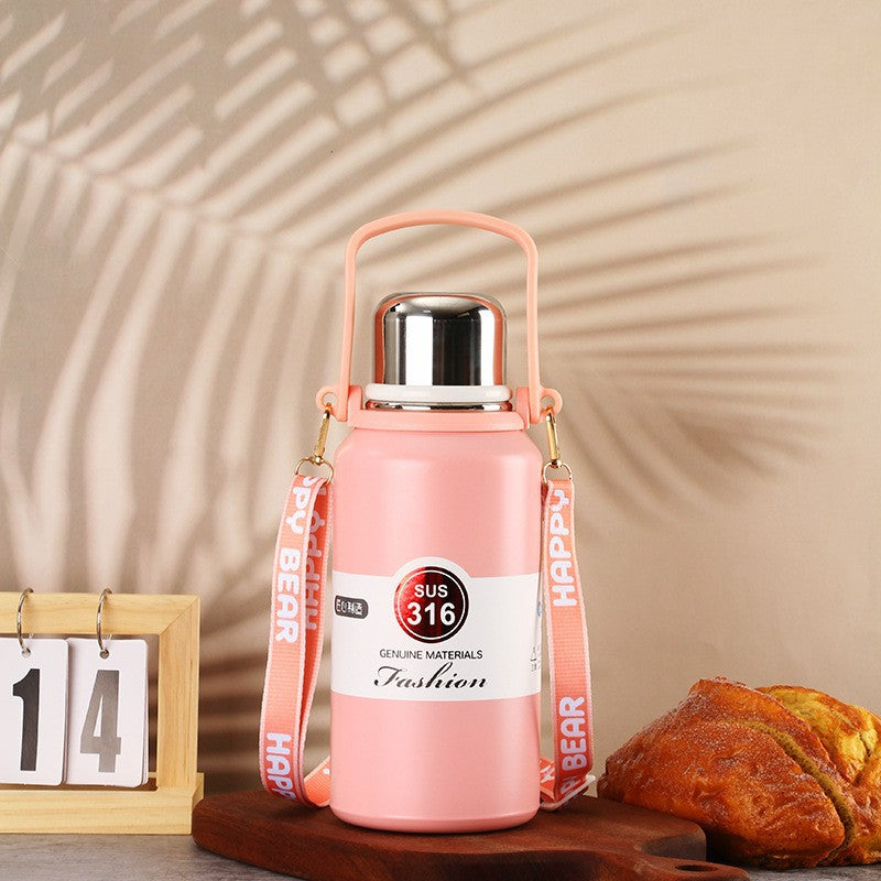 316 Stainless Steel Sports Water Bottle with Handle