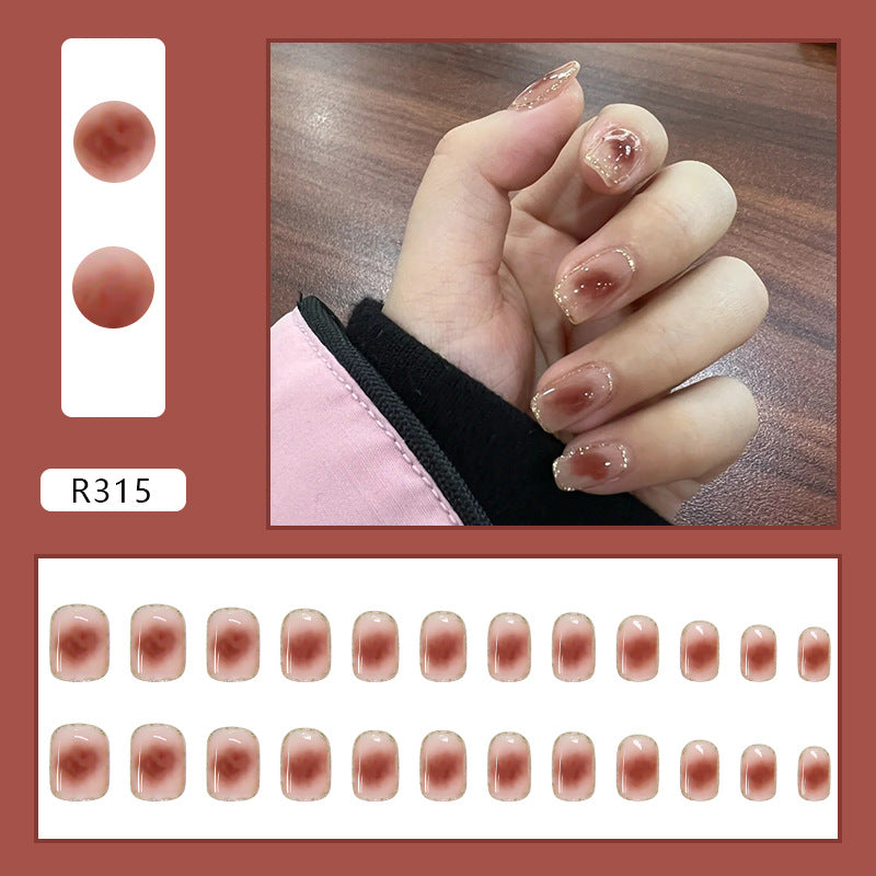 Wearable Removable Fake Nail Stickers Short Long