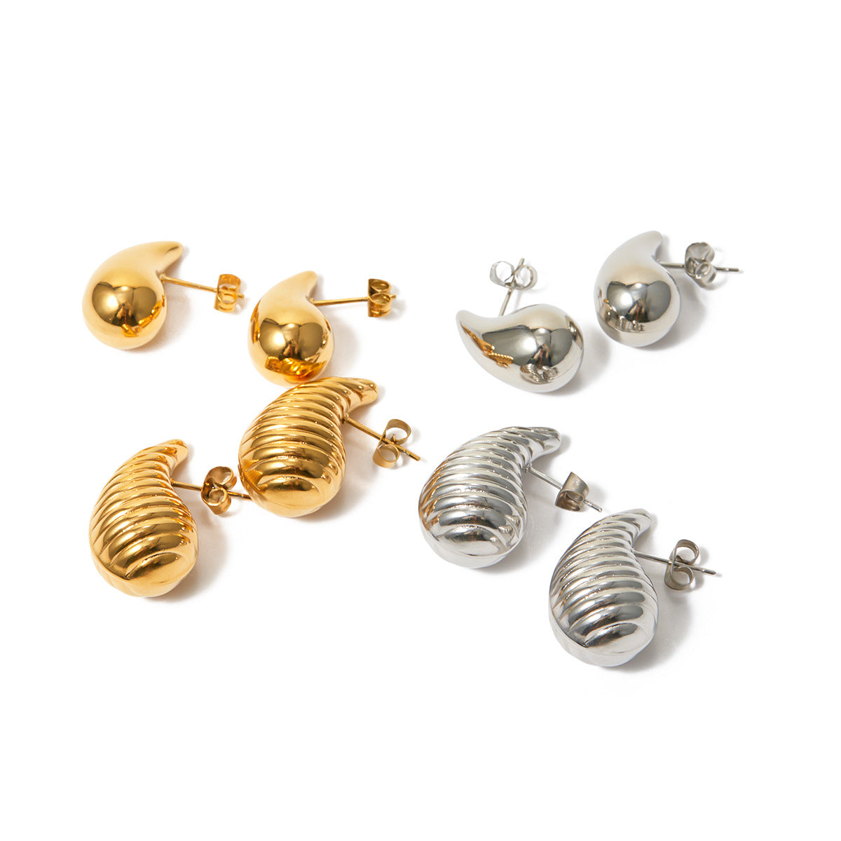 Striped teardrop earrings