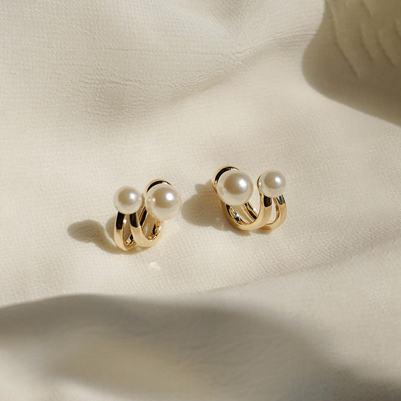Pearl Earrings Women's French