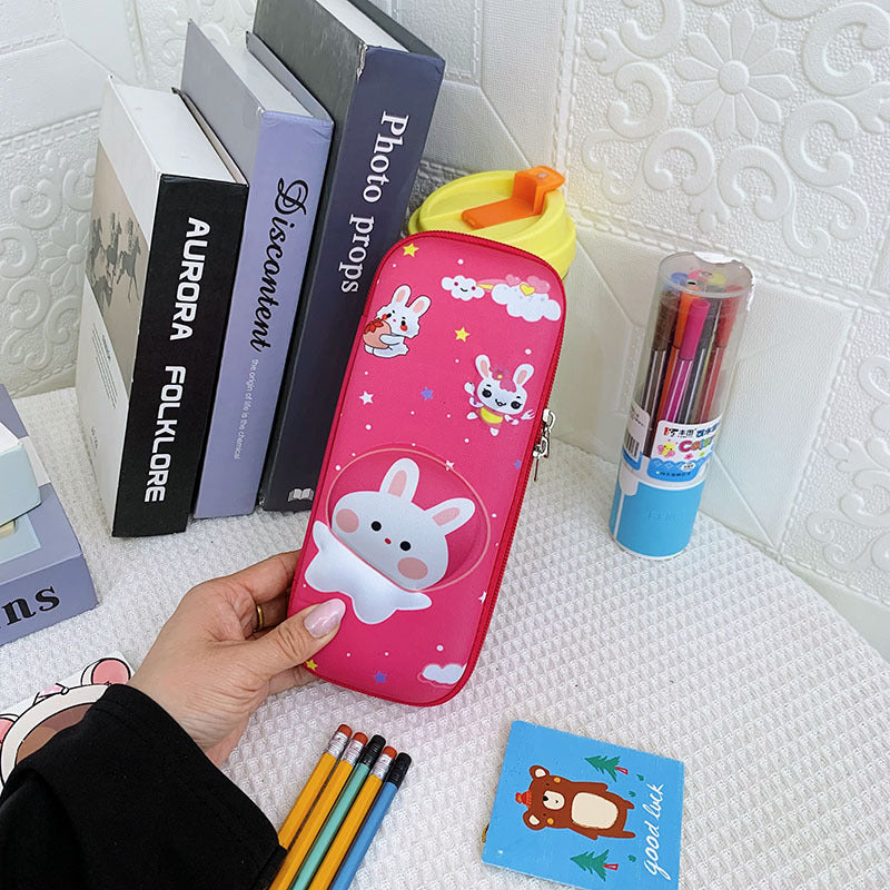 Estuche multifuncional para estudiantes de primaria.