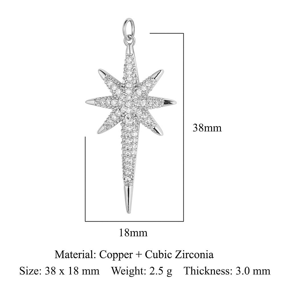 Star of David Copper Zirconia Pendant