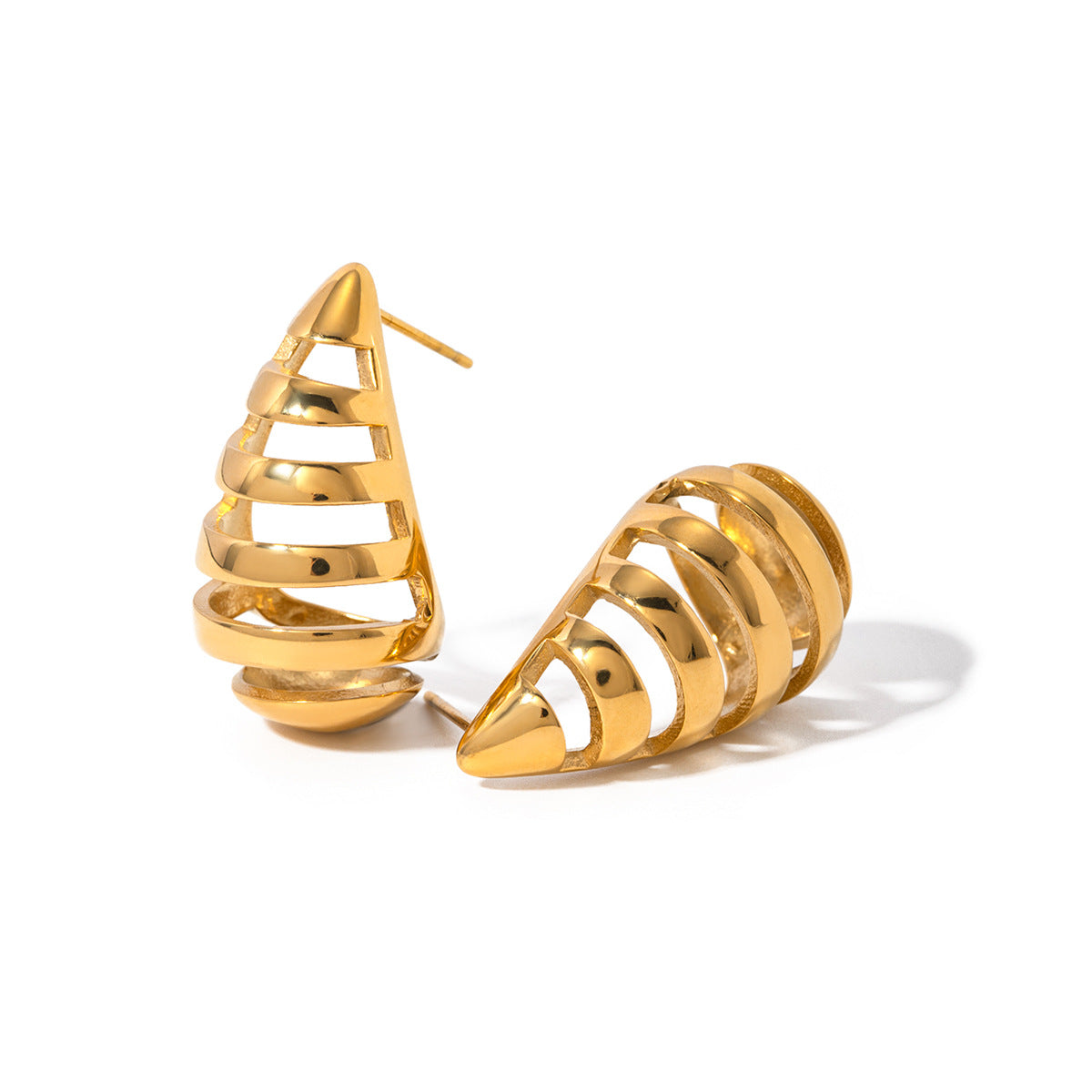 Striped Hollow Earrings