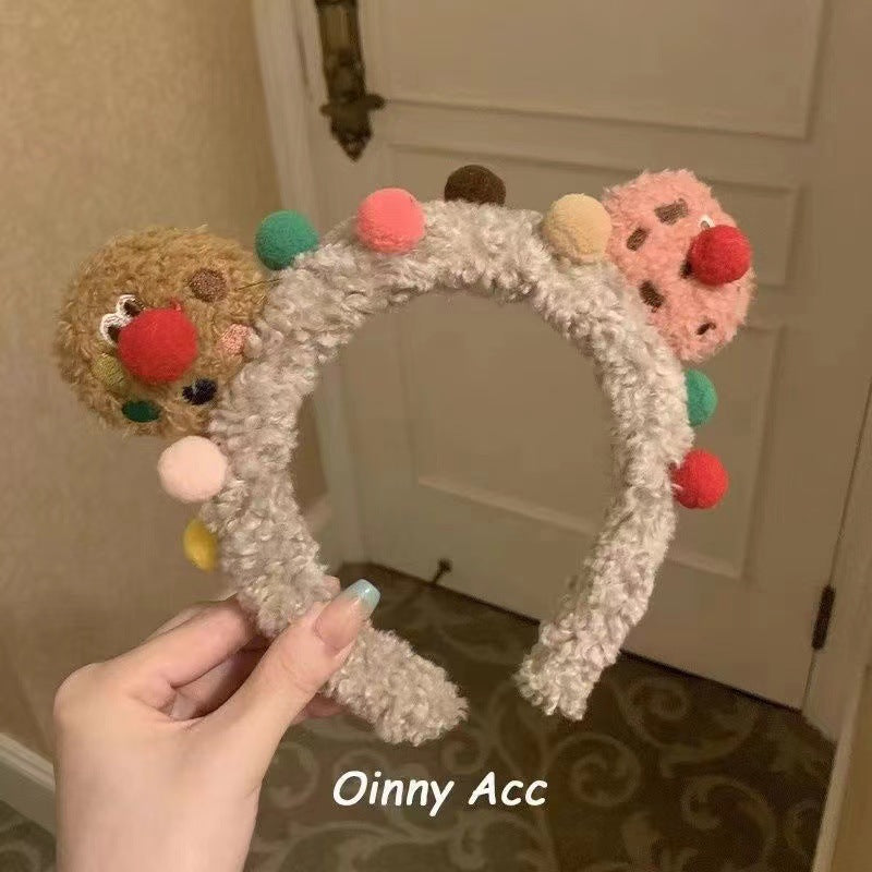 Autumn and winter plush headband