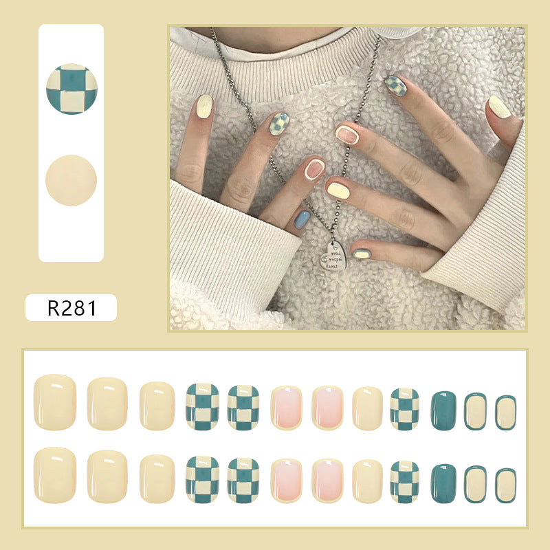 Wearable Removable Fake Nail Stickers Short Long