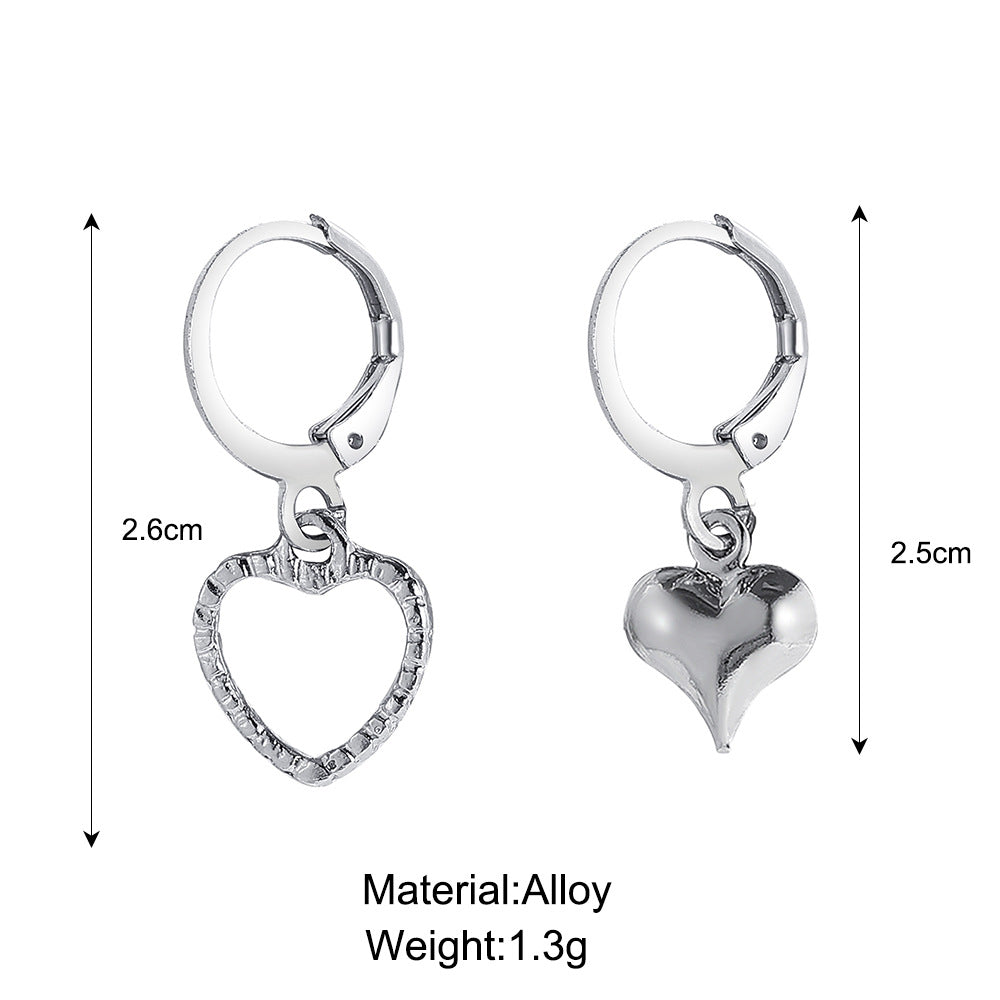 Pendientes asimétricos de estrella y luna de Shopee