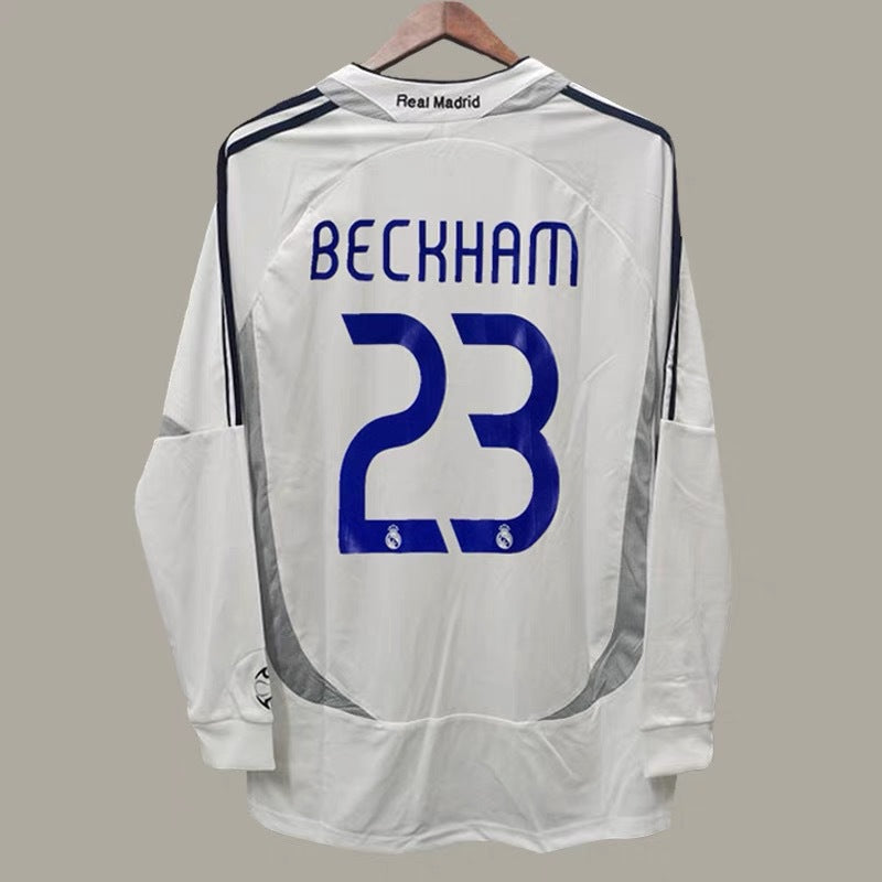 06-07 Real Madrid Retro Local Visitante Ronaldo Beckham Ra¨²l Guti Jersey