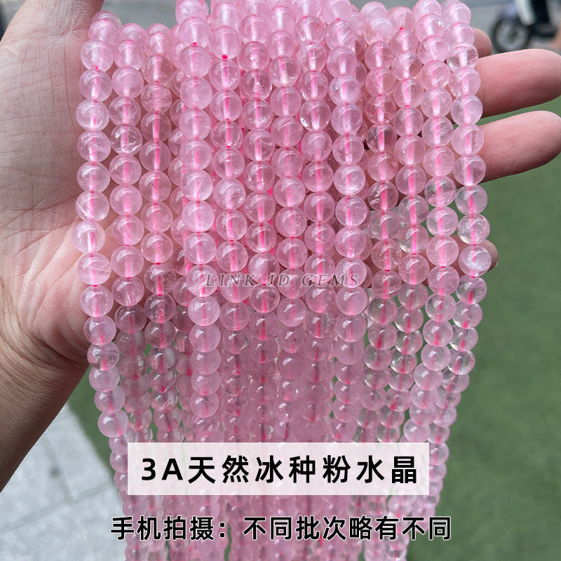 Perlas de cristal en polvo, perlas sueltas de piedras de cristal de hibisco