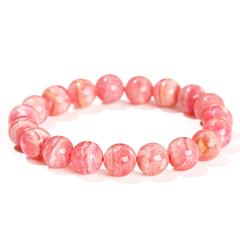 Pulsera de piedra roja simple de un solo círculo