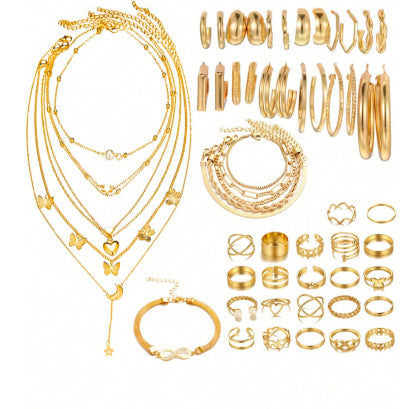 Love Butterfly Pearl Earring Set (44-Piece)